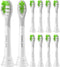 Replacement Heads Compatible with Philips Sonicare W DiamondClean - HX6062 HX6063 HX6064, 10 Pack, White