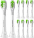 Replacement Heads Compatible with Philips Sonicare W DiamondClean - HX6062 HX6063 HX6064, 10 Pack, White