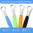 4 Pcs Stainless Steel Tongue Scraper Cleaner for Adults and Kids, Metal Tongue Brush with Travel Cases, Orange, Black,