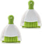 Dustpan Broom Brush Set: Small Broom and Dustpan, Mini Dustpan and Brush for Home Cleaning, Green 2PCS