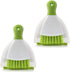 Dustpan Broom Brush Set: Small Broom and Dustpan, Mini Dustpan and Brush for Home Cleaning, Green 2PCS