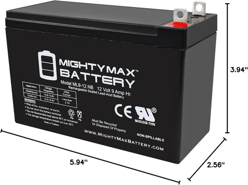 Mighty Max Battery 12V 9AH XG8000E Battery Replacement for Generac Portable Generators