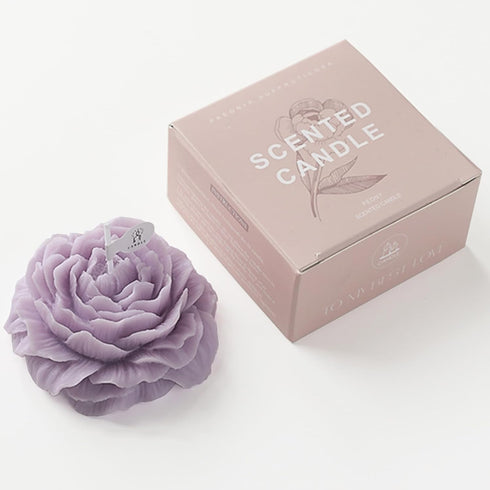 Mewealth 3 Inch) Peony Candles Gifts for Women, Soy Wax Aromatherapy Candle, Room Decor Cute Flower Shaped Scented