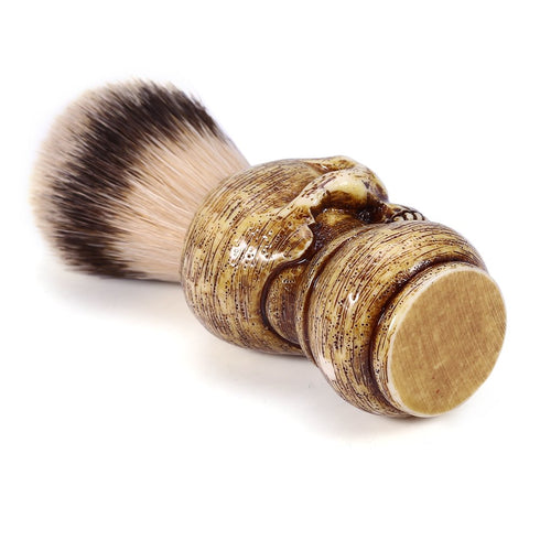 ZJchao Shaving Brush, Skull Head Shaped Handle Beard Shaving Brush for Men, Gifts for Dad Boyfriend