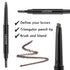 LAVONE Eyebrow Stamp Pencil Kit, Waterproof Eyebrow Pencil, Eyeliner, Pomade, Dual-ended Brush - Dark Brown