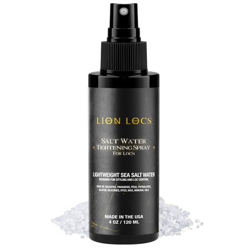 Lion Locs Starter Twist and Lock Spray | Vegan Sea Salt Mist with Essential Oils & Aloe for New Dreadlocks (4oz)