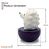 Spiky Hedgehog Non-Electric Ceramic Diffusers for Essential Oils, White Ceramic for Car or Desk Decor