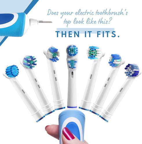 Replacement Brush Heads Compatible with OralB Braun, Best Double Clean, Pack of 12 for Oral B Pro, 1000, 8000, 9000.