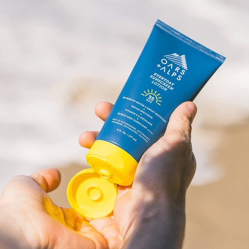 Oars + Alps Everyday Body Lotion SPF 35, 6 Fl Oz - Infused with Aloe Leaf Juice, Water & Sweat Resistant
