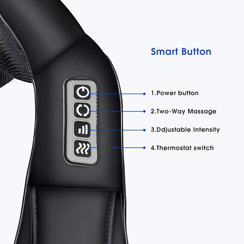 LAOBEN Neck and Shoulder Massager with Heat, Shiatsu Neck Massager for Neck and Shoulder Massage, Neck and Back