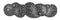 Paisley Hair Clip - Hand Cast Metal Barrette, Medium 70mm Clip by Oberon Design, 1 Piece