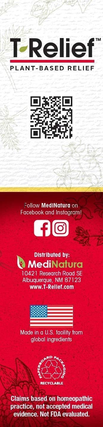 MediNatura T-Relief Extra Strength Pain Relief Cream, Arnica +12 Natural Actives for Aches & Pains - 3 oz