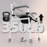 SeatYuPro Commode Adjustable Medical Bedside Chair with Padded Backrest, Drop Arm Support, Height Adjustable White