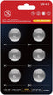AG12 Battery L1142, LR43, SR43, D386, D301 Premium Alkaline Button Batteries, 6 Count with 5-Year Shelf Life