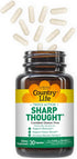 Country Life Sharp Thought Supplement, Memory & Cognitive Support, 30 Capsules, Gluten-Free