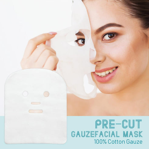 Maitys 150 Pieces Pre-cut Gauze Facial Cotton | Beauty Gauze for Facial Spa and High Frequency Skin Care