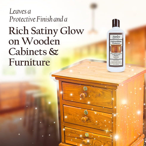 STANLEY HOME PRODUCTS CabinetShine Protector - Furniture Cleaner and Polish for Wood Finish, Cinnamon Scent