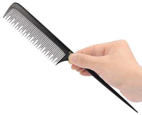 PERFEHAIR Teasing Comb for Fine Hair, Anti-static Long Bakelite Rat Tail Comb for Back Combing and Volume
