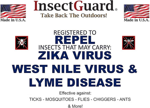 Permethrin Treated Mosquitoes, Flies, Ticks & More Insect Repellent Size Adjustable Fabric Belt (Black) One Size Fits All!
