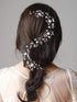 Unicra Bridal Headpiece - Wedding Crystal Flower Hair Vine Headbands - Wedding Hair Accessories (Gold)