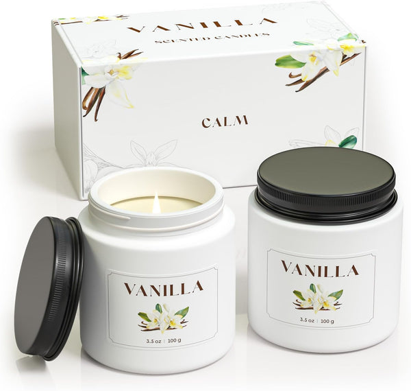 NORVENCE Vanilla Candle, Scented Candles Gift Set, Stress Relief Candles for Home,