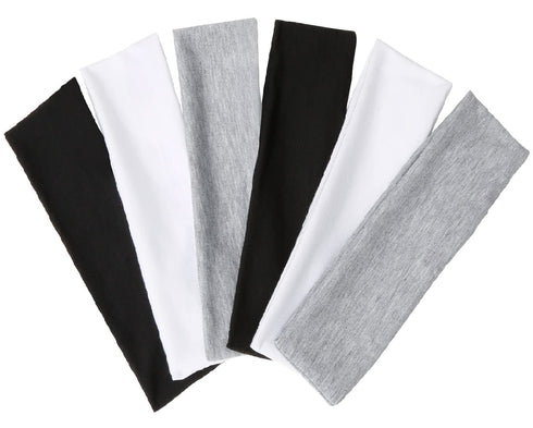 TERSE Thin Cloth Hair Bands for Women, Soft Stretchy Solid Headbands