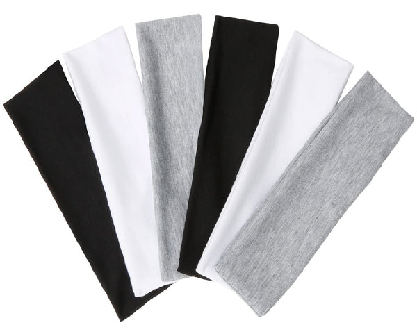TERSE Thin Cloth Hair Bands for Women, Soft Stretchy Solid Headbands