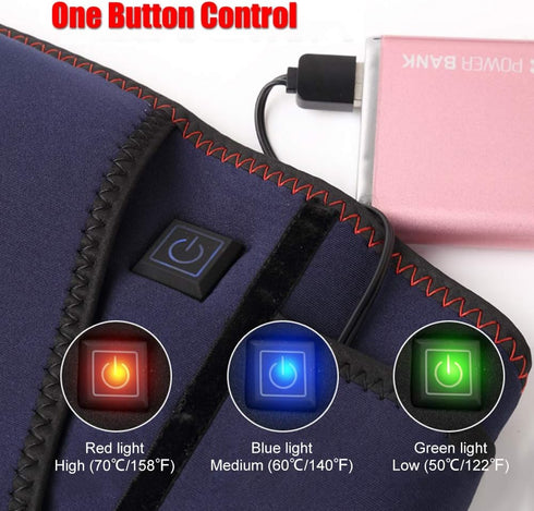 WOOLALA Heating Waist Belt with Hand Pocket, Electric Heated Belt Heating Pad with Rechargeable Battery for Menstrual