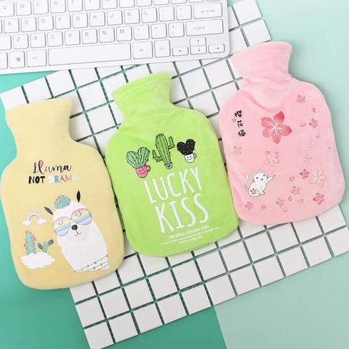 SKUZA 2 8 12in) Hot Water Bottle, Winter Winter Hot Water Bottle Hand Warmer Cute Hot Water Bag with Soft Detachable