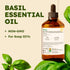 Set Set 2x4 oz Basil Essential Oil for Diffusers & Peppermint Oil for Hair - Aromatherapy Grade Essential Oils - fl