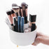 360 Rotating Makeup Organizer, 5 Slot Makeup Brush Holder, Spinning Cosmetic Organizer for Bedroom (White)