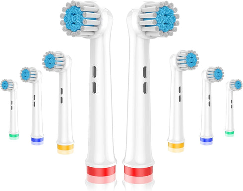 Replacement Brush Heads, 8PCS Fit for Braun Electric Toothbrushes, Extra Soft Bristles for Sensitive Gum Care