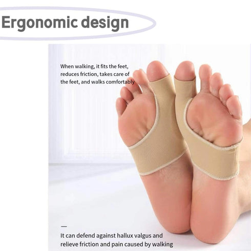 Bunion Foot Cushions - Bunion Correction and Relief Sleeve Set with Gel Pads, 4 Piece Set Medium Size, Black/Yellow