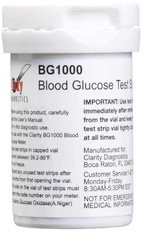 CLA CD-BG5 BG1000 Blood Glucose Meter Strip, Pack of 50