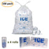 100 PACK 10 lb. Plastic Drawstring Ice Bags, 12 x 21 Inch Heavy-Duty Plastic Bags