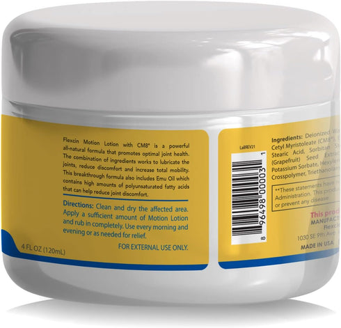 Flexcin with CM8 Motion Lotion, 4 oz Jar