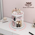 Rotating Makeup Organizer, 360° Spinning Skincare Organizers, Adjustable Layer Cosmetic Storage Lazy Susan Makeup Organizers for Dresser Bathroom, Medium, White