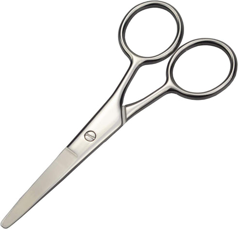 Professional Grooming Scissors for Facial Hair Removal, Ear Nose Eyebrow Trimming, Stainless Steel Straight Tip