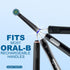 16 Pcs Replacement Toothbrush Heads Compatible with Braun Oral B Pro 1000/7000/9600/5000/3000, Black