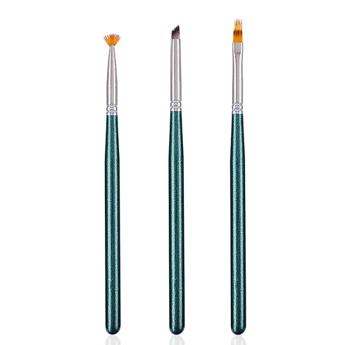 3pcs Ombre Nail Brush Nail Paint Pen for Gradient Color Ombre Brush for Gel Nails Manicure Nail Art Brushes