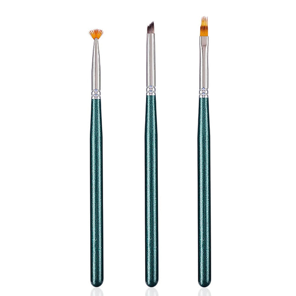 3pcs Ombre Nail Brush Nail Paint Pen for Gradient Color Ombre Brush for Gel Nails Manicure Nail Art Brushes