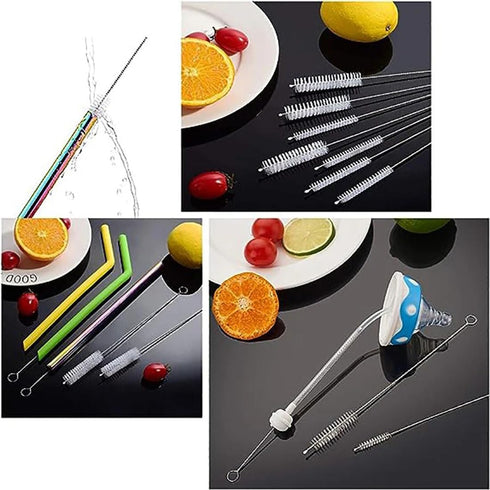 TsuvyXeg 3 9pcs Straw Cleaner Brush Kit Extra Long Pipe Tube Cleaning with Different Diameter for Sippy Cup Bottle