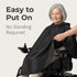 moovon Waterproof Wheelchair Poncho Rain Cover for Electric Wheelchair & Mobility Scooter, Full Body Rain Cape