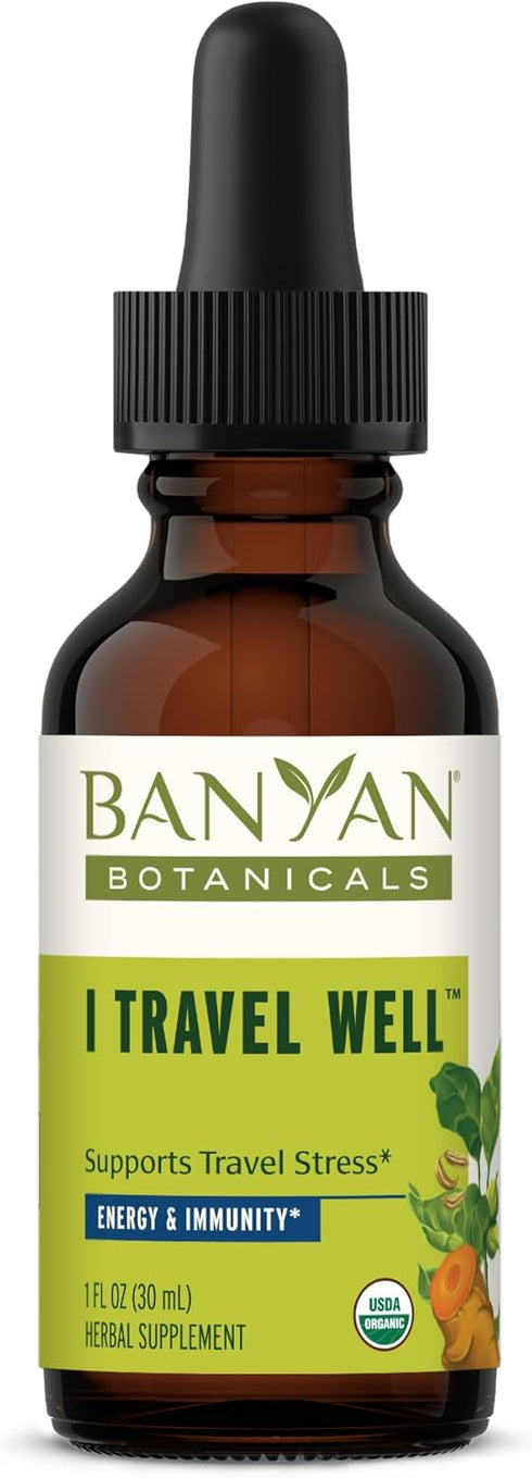 Banyan Botanicals I Travel Well Liquid Extract Organic Fast-Acting Immune Support for