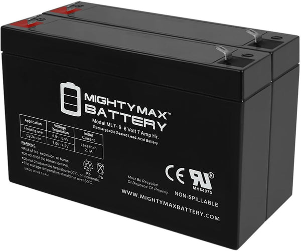 Mighty Max Battery 6V 7AH SLA Replacement Battery for LITHONIA ELB-0607-2 Pack