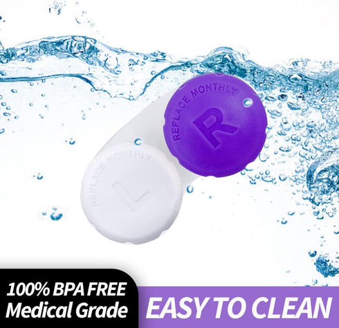 RHUI Travel-Friendly Black Contact Lens Case by