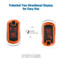 MIBEST Orange LED Finger Pulse Oximeter, Blood Oxygen Saturation Monitor, Portable Oxygen Sensor with Batteries and
