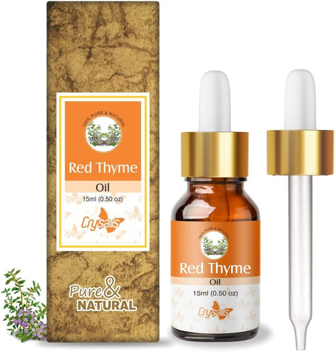 Crysalis Red Thyme Oil 15 ML - 100% Pure Natural Undiluted Essential Oil for Skin, Hair, Diffuser, Massage