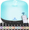 Miserwe 500ML Essential Oil Diffuser with Adjustable Mist Mode and 4 Timer Settings for Home Office Yoga Spa