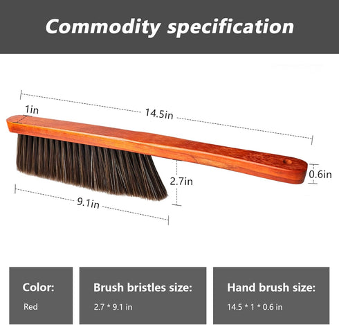 Hand Broom Brush for Dust Cleaning: Soft Handheld Brush for Couch, Bed, Sofa, Fireplace, Car, and More